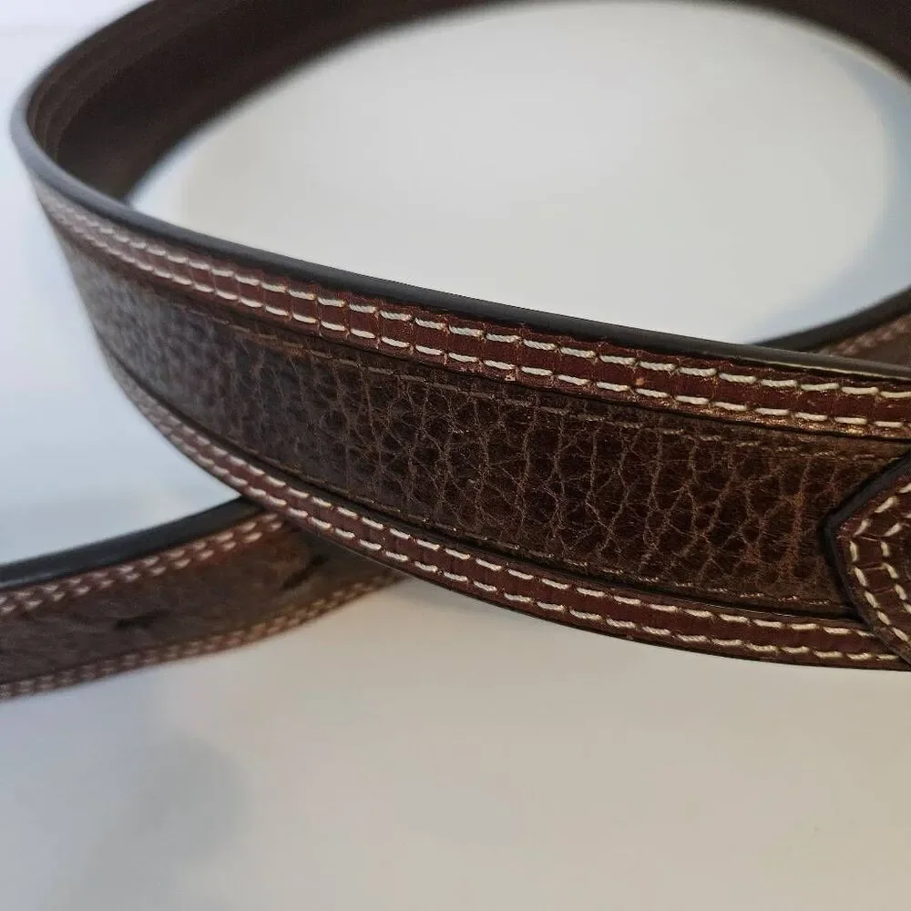 Ariat brown leather no buckle belt, brown, western. 34.